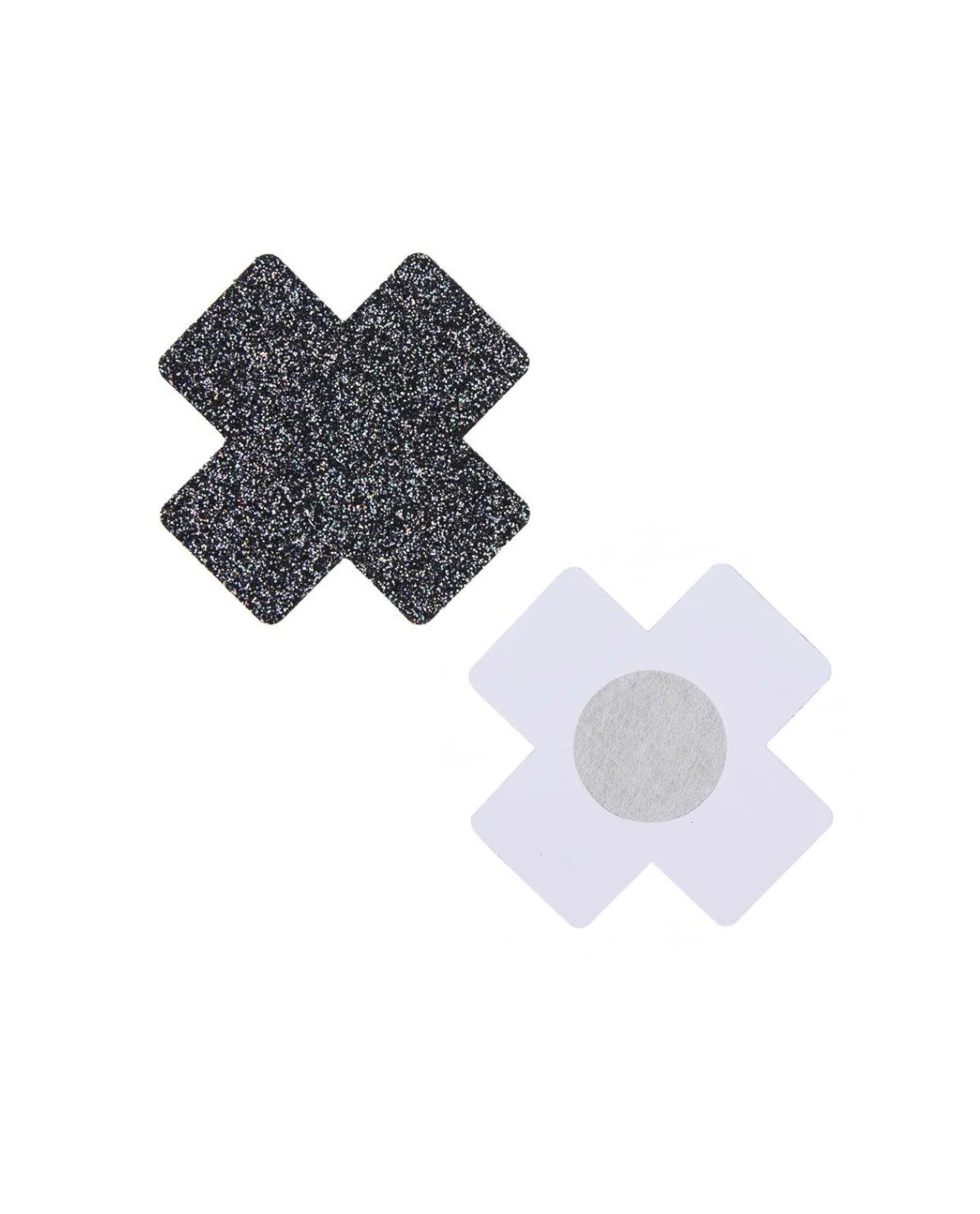 Ava Glitter Cross Nipple Pasties - Image 2
