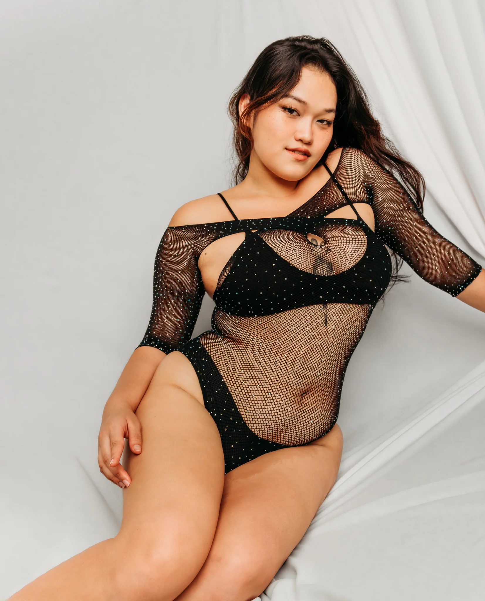 Blair Rhinestone Mesh Bodysuit - Image 3