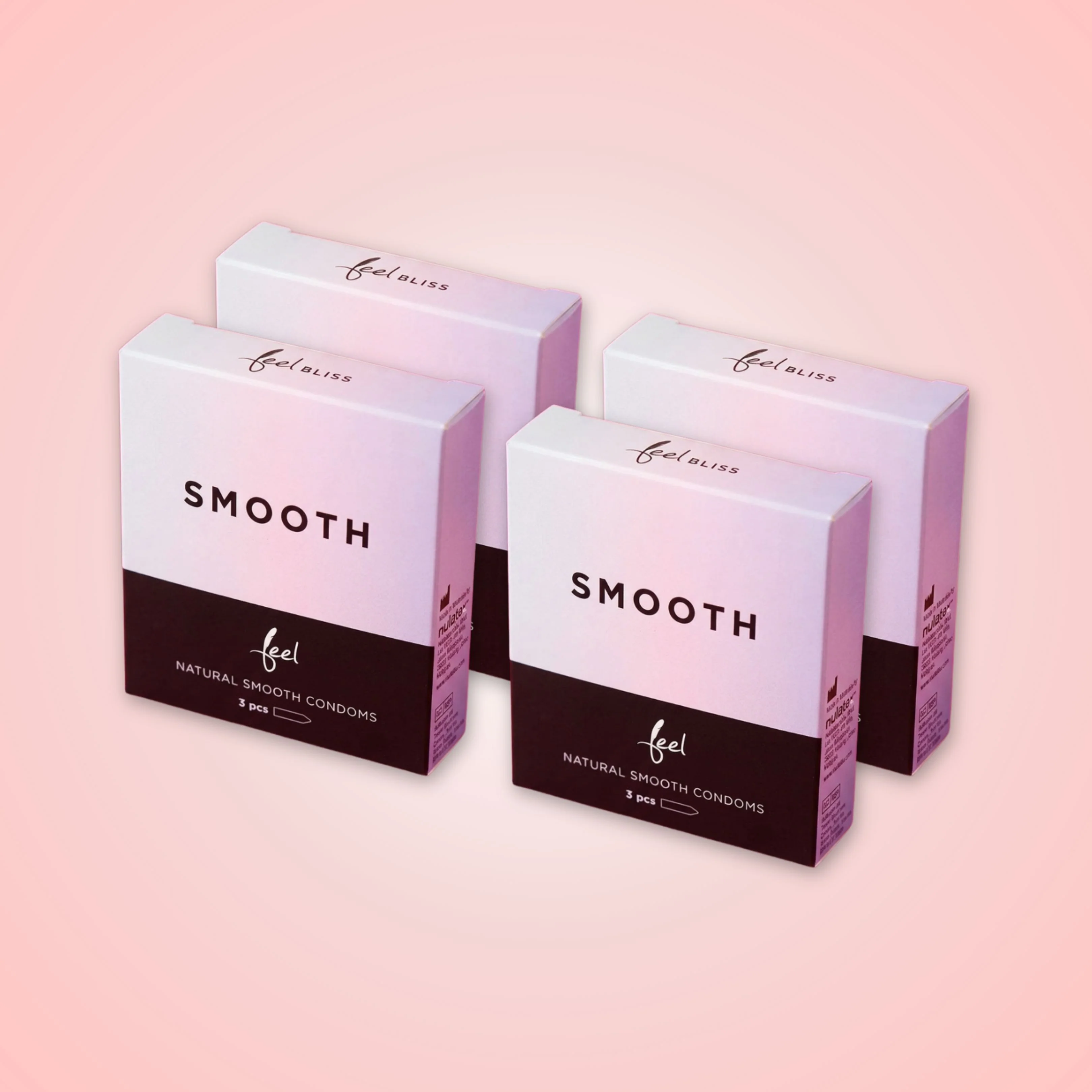 Feel Condoms Smooth (Strawberry Flavoured) Multipack Bundle - Image 3