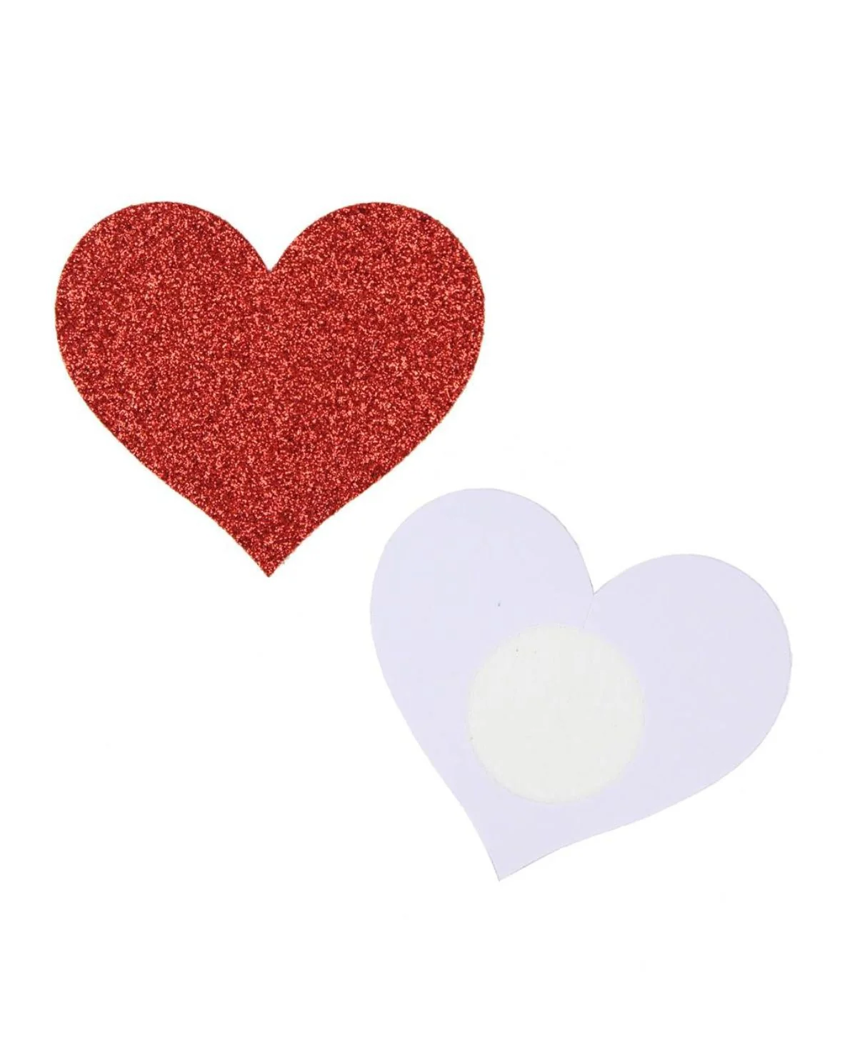 Glitzy Heart Nipple Pasties - Image 2