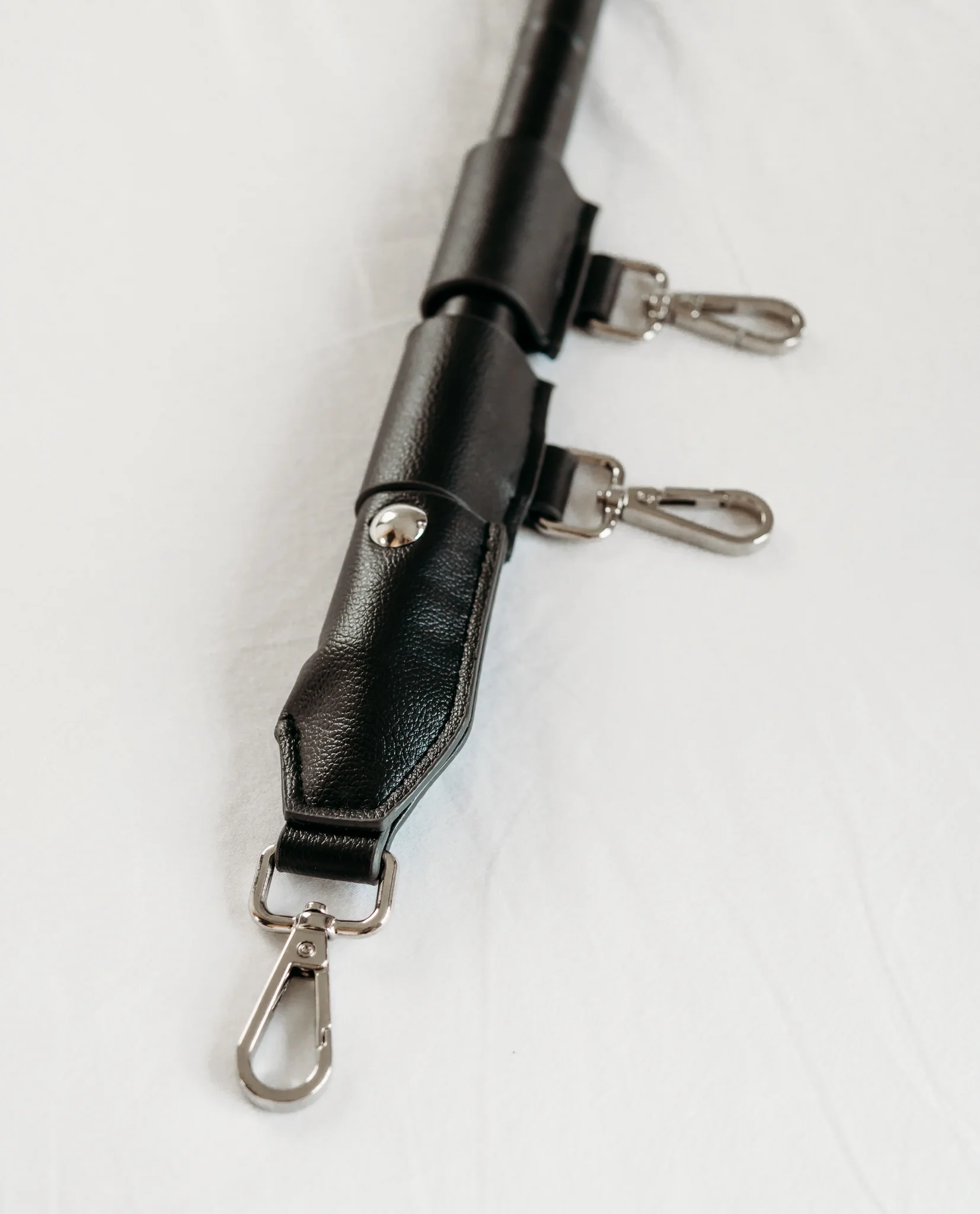 Cupid’s Faux Leather Bondage Spreader Bar with Cuffs - Image 10