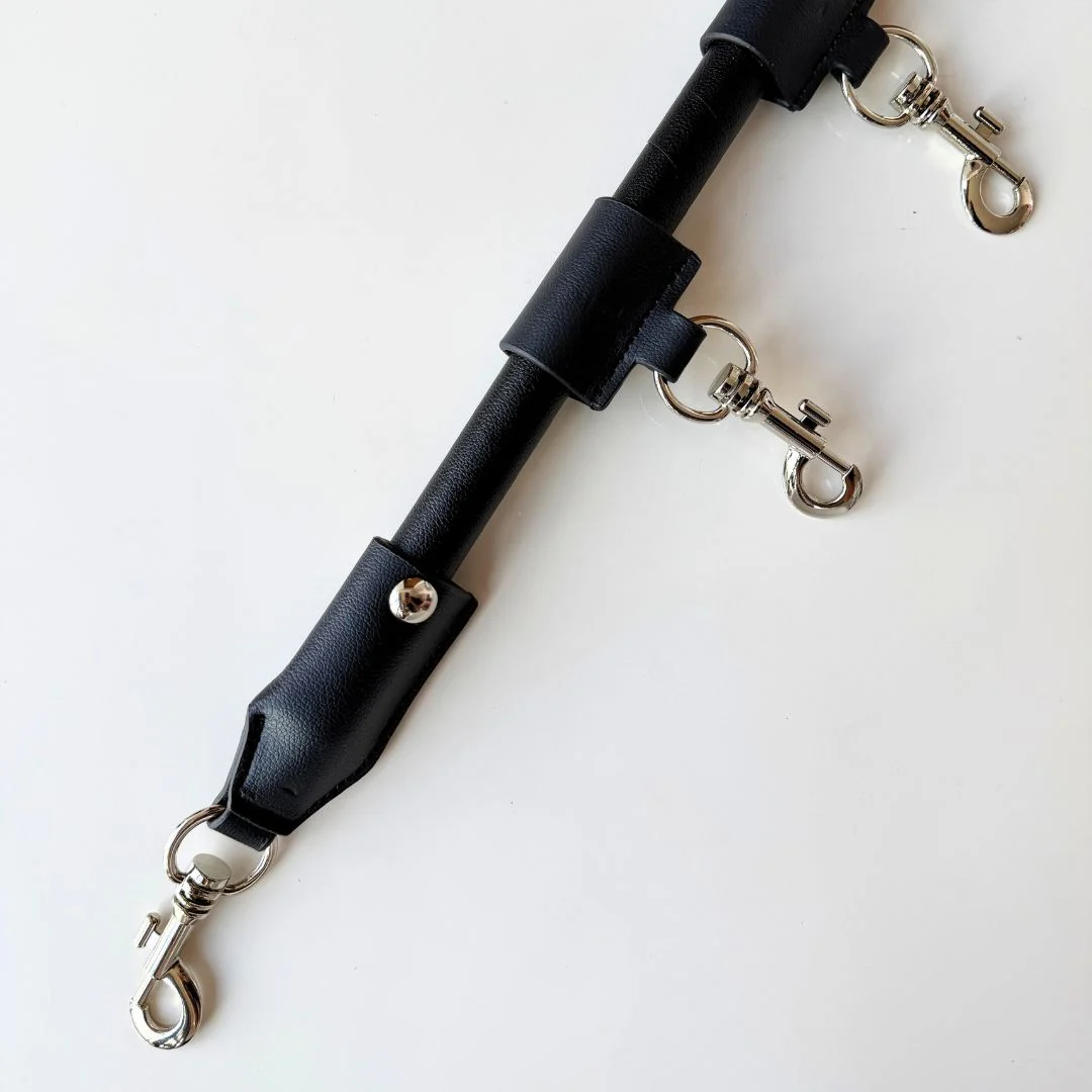 Cupid’s Faux Leather Bondage Spreader Bar with Cuffs - Image 14