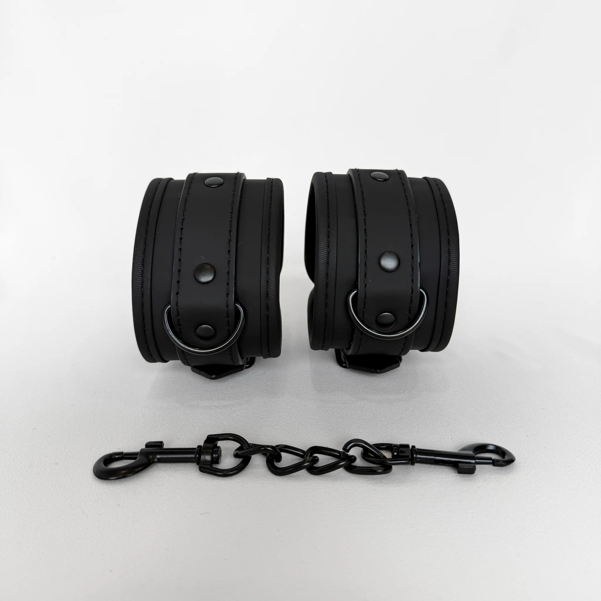 Hedonist Noir Neoprene Bondage Wrist & Ankle Cuffs Bundle - Image 3