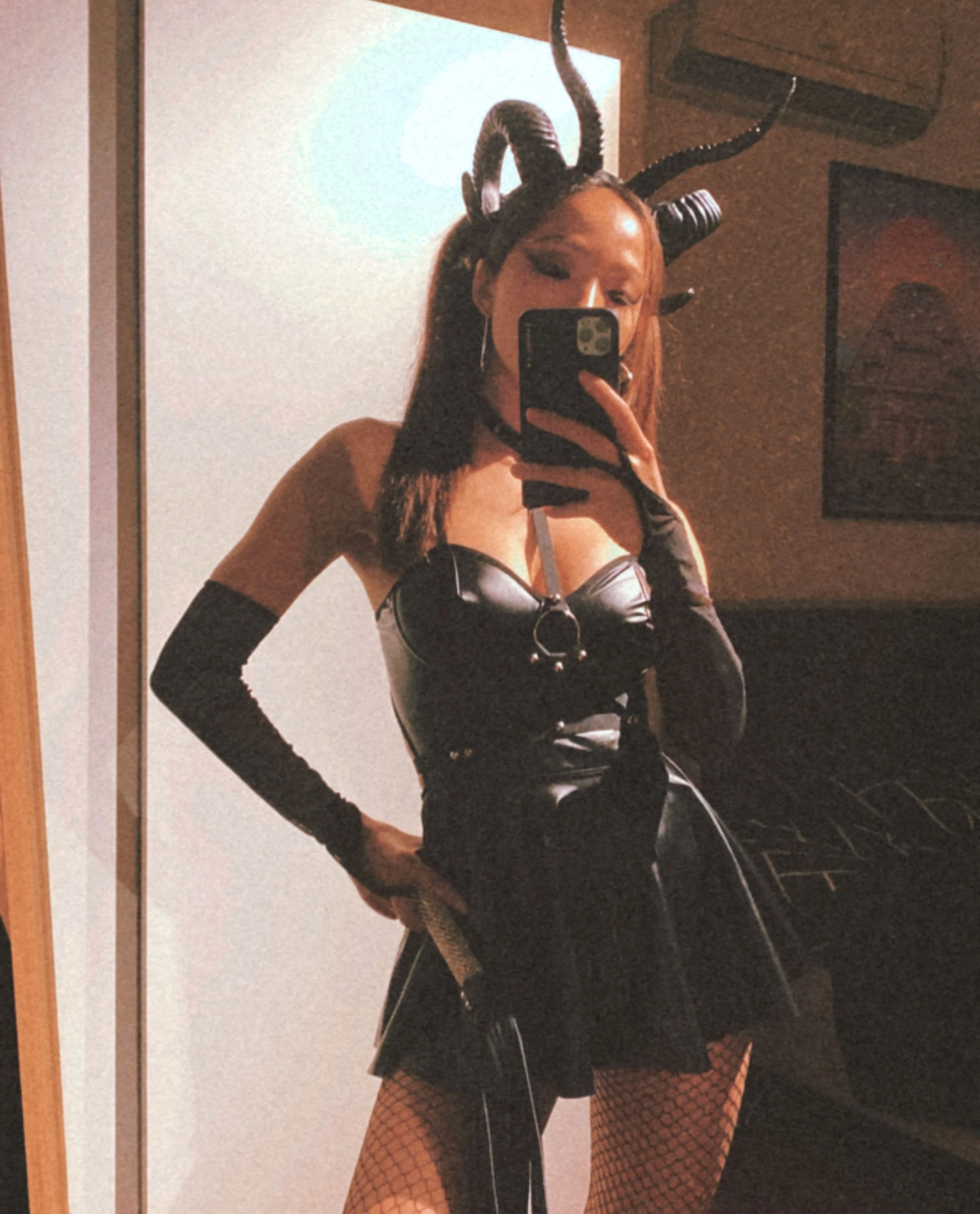 Vicky Black Wet Look Mini Lingerie Dress - Image 9